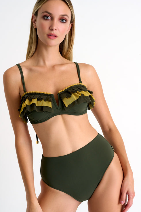 Shan Mia Mesh bandeau bikini top